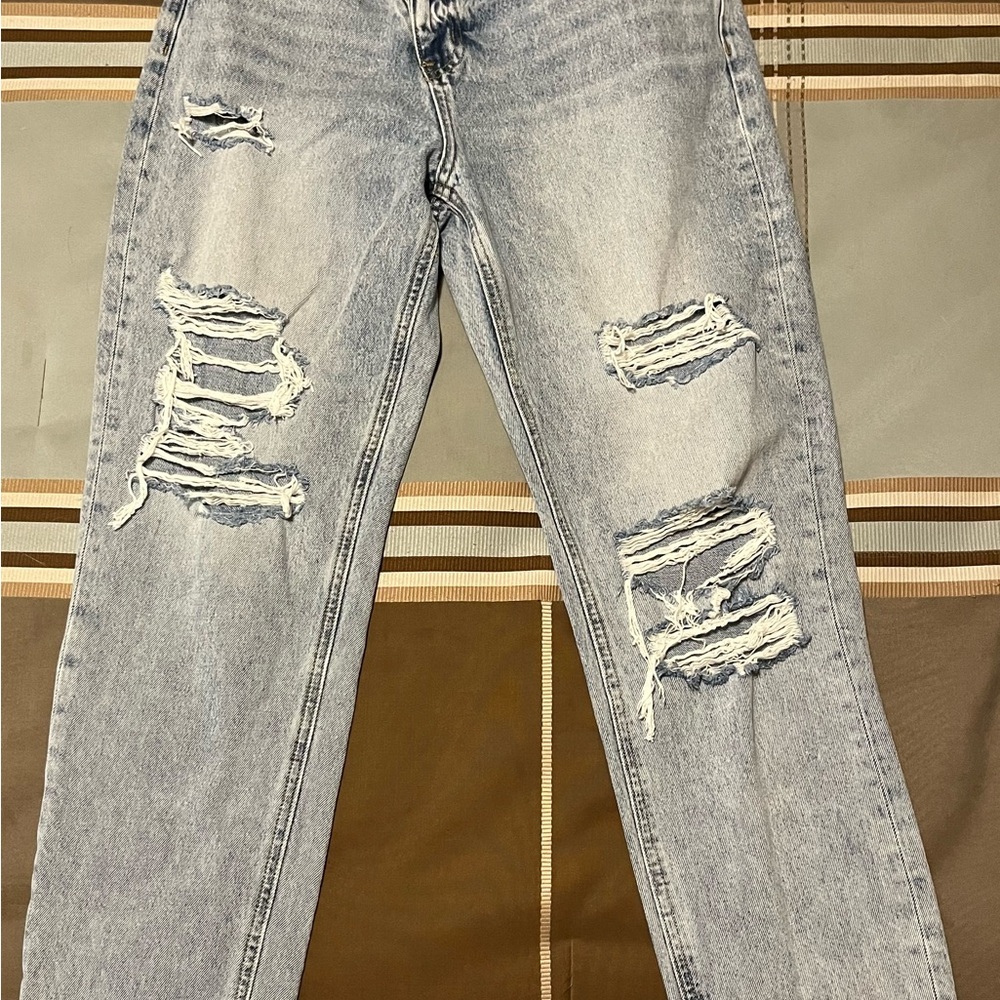 Distressed Light Wash Jeans